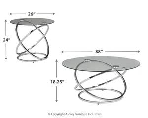 lot 11 image: Signature Design by Ashley Hollynyx Living Room Table Set, T270-13 - Brand New - NO RESERVE