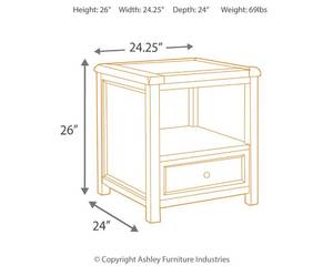 lot 22 image: Signature Design by Ashley Furniture Tamonie End Table, T830-2, BRAND NEW, NO RESERVE