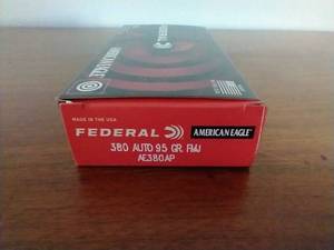 50 Rounds .380 FMJ Ammunition