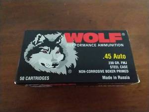 50 Rounds .45 Auto FMJ Ammunition