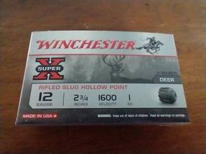 5 Rounds 12 Gauge Rifled Slug Ammunition