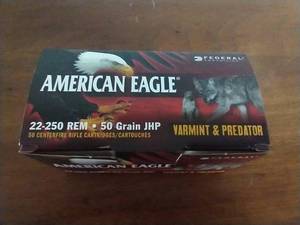 50 Rounds 22-250 Jacketed Hollow Point Ammunition