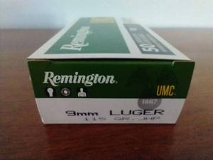 50 Rounds 9mm Jacketed Hollow Point Ammunition