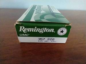 50 Rounds .357 SIG FMJ Ammunition