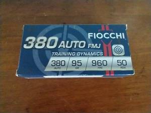 50 Rounds .380 FMJ Ammunition