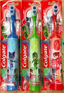 lot 89 image: Lot Of 3 Colgate PJ Masks Battery Powered Children Electric Toothbrushes