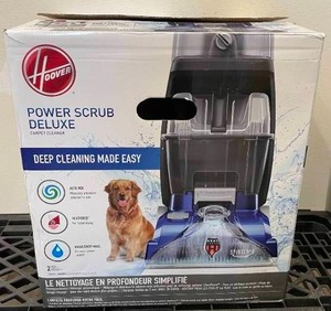 lot 49 image: Hoover Power Scrub Deluxe Carpet Cleaner Machine and Upright Shampooer