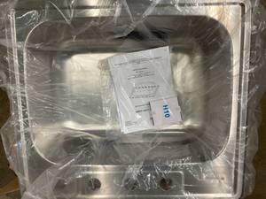 lot 51 image: Glacier Bay Drop In Stainless Steel 25 Single Kitchen Sink