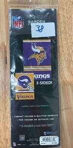 lot 38 image: Minnesota Vikings Double Sided Garden Flag