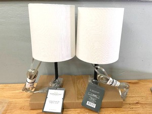lot 53 image: Lot of 2 Metal Mini Table Lamps