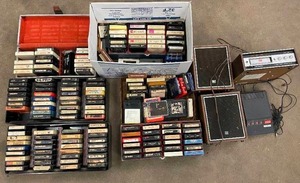 lot 95 image: Huge Lot of 8-Track Tapes and 2 Players