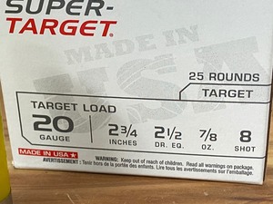 (25) 20gauge #8-Shotshells