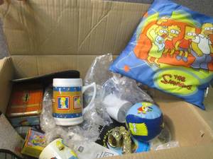 lot 269 image: Box of The Simpsons Themed Items...