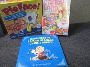 lot 287 image: Pie Face, Candyland, Peanuts Book...
