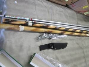 lot 321 image: Survivor Knife, Assorted Poles...