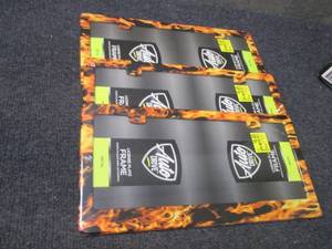 lot 345 image: 3 Flame License Plate Frames...