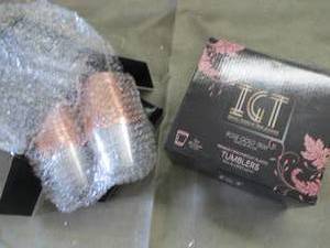 lot 35 image: 2- 60 ct IGT Rose Gold Trim 9 oz Pl...
