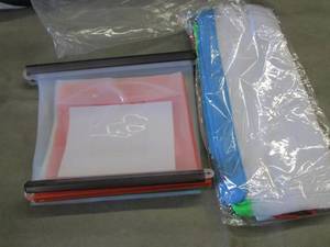 lot 47 image: 3 Sets Silicone Storage Pouches, Ve...