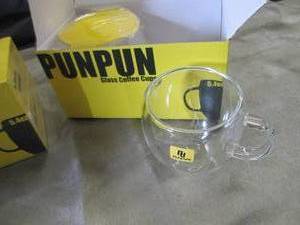 lot 54 image: 3- PunPun Set of 2 Double Wall Insu...
