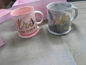 lot 72 image: 3- Sets Mr & Mrs Coffee Mugs Coast...