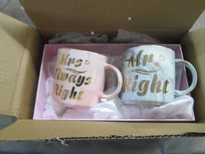 lot 95 image: 2 Mr & Mrs Always Right Coffee Mug...