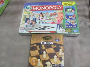 lot 127 image: My Monoploy, Chess W3...