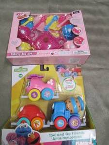 lot 124 image: Talking Tea Set, Toddler Vehicles Y...