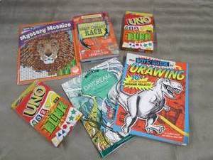 lot 192 image: Book, Activity Books, 2 Card Games ...
