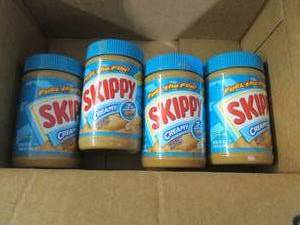 lot 201 image: 4- 16.3 Jars Skippy Creamy Peanutbu...