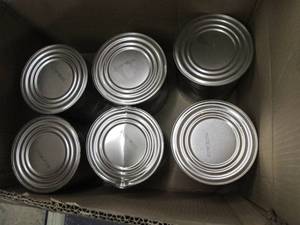lot 203 image: 6 Gallon Cans Vegetables...