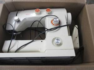 lot 215 image: Montgomery Ward Portable Sewing Mac...