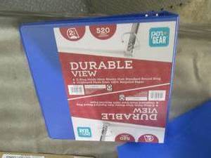 lot 248 image: 6 - 2 inch Durable D-Ring Binders...