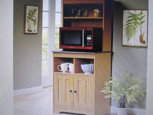 lot 425 image: Katie Microwave Stand with Hutch op...