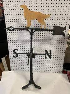 lot 4 image: Vintage Cast Golden Retriever Weathervane Approx 33 Inches