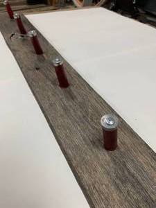 lot 17 image: Barnwood Shotgun Shell Peg Rack 43 Long