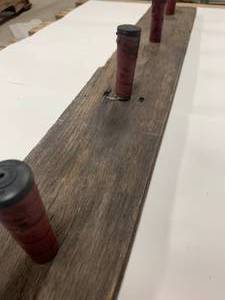 lot 25 image: Barnwood Golf Grip Peg Hook Rack 40 Long