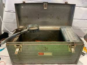 lot 55 image: Craftsman Metal Toolbox with Tools