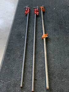 lot 63 image: Lot of 3 Clamps Approximately 50 Long