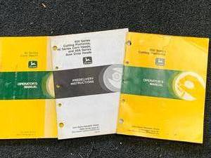 lot 72 image: Lot of 3 Vintage John Deere Manuals (These sell for $15 to $40 online )