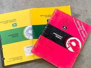 lot 73 image: Lot of 3 Vintage John Deere Manuals (These sell for $15 to $40 online )