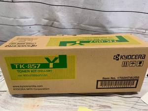 lot 82 image: New Kycocera TK-857Y Yellow Toner Kit (Sold $36 on Ebay)