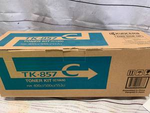 lot 83 image: New Kycocera TK-857C Cyan Toner Kit (Sold $43 on Ebay)