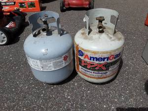 lot 18 image: 2-Empty 20 Lb. Propane Tanks