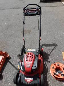 lot 21 image: Troybilt 21 Self Propelled Mower Rear Wheel Drive TB 360 Mulcher, Side Discharge-Runs