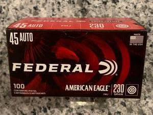 100 Rounds .45 Auto Ammo Ammunition