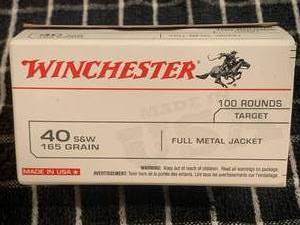 100 Rounds .40 sw Ammo Ammunition 165gr