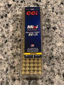 100 Rounds .22 Copper Plated Hollow Point Ammo Ammunition