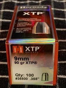 100ea 9mm 90gr Bullets