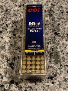 100 Rounds .22 Copper Plated Hollow Point Ammo Ammunition