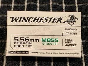 20 Rounds 5.56 Green Tip 62gr Ammo Ammunition